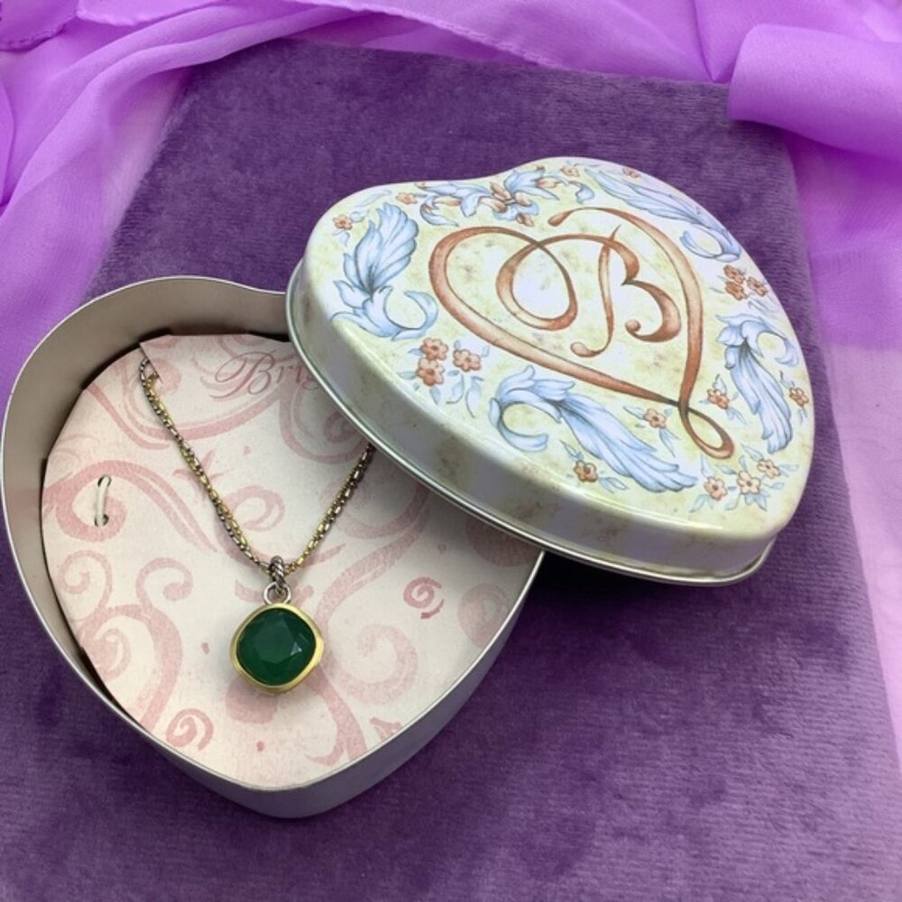 Brighton Gold and Silver With Green stone pendant